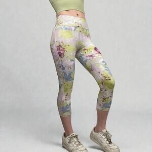 Tek Gear Colorful Pastel Abstract Print High Rise Active Workout Leggings